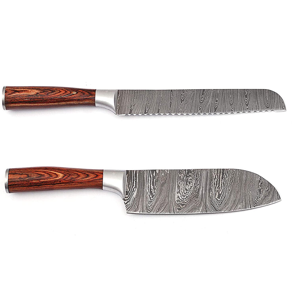 Professional 67 Layers Damascus Steel Chef Kitchen Knives Custom Chef Set Cooking Luxury Knife Set