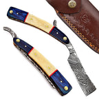 Best Quality Handmade Damascus Straight Razor Shaving Razor for Men